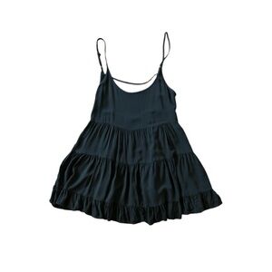 Brandy Melville Jada Black Tiered Mini Dress - Size S